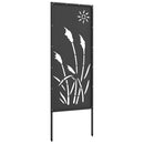 vidaXL Kertvédő vászon Fekete 50 x 140 cm Hidegen hengerelt acél