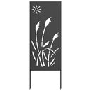 vidaXL Kertvédő vászon Fekete 50 x 140 cm Hidegen hengerelt acél