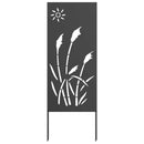 vidaXL Kertvédő vászon Fekete 50 x 140 cm Hidegen hengerelt acél