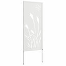 vidaXL Kertvédő vászon Fehér 50 x 140 cm Hidegen hengerelt acél