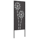 vidaXL Kertvédő vászon Fekete 50 x 140 cm Hidegen hengerelt acél