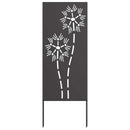 vidaXL Kertvédő vászon Fekete 50 x 140 cm Hidegen hengerelt acél