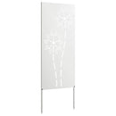 vidaXL Kertvédő vászon Fehér 50 x 140 cm Hidegen hengerelt acél