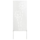vidaXL Kertvédő vászon Fehér 50 x 140 cm Hidegen hengerelt acél