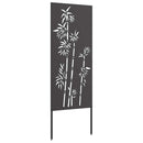 vidaXL Kertvédő vászon Fekete 50 x 140 cm Hidegen hengerelt acél