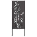 vidaXL Kertvédő vászon Fekete 50 x 140 cm Hidegen hengerelt acél