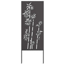 vidaXL Kertvédő vászon Fekete 50 x 140 cm Hidegen hengerelt acél