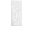vidaXL Kertvédő vászon Fehér 50 x 140 cm Hidegen hengerelt acél