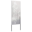 vidaXL Kertvédő vászon Virágos Ezüst 50 x 140 cm Rozsdamentes acél