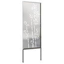 vidaXL Kertvédő vászon Virágos Ezüst 50 x 140 cm Rozsdamentes acél