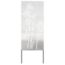 vidaXL Kertvédő vászon Virágos Ezüst 50 x 140 cm Rozsdamentes acél