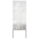 vidaXL Kertvédő vászon Virágos Ezüst 50 x 140 cm Rozsdamentes acél