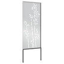 vidaXL Kertvédő vászon Virágos Ezüst 50 x 140 cm Horganyzott acél