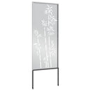 vidaXL Kertvédő vászon Virágos Ezüst 50 x 140 cm Horganyzott acél