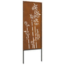 vidaXL Kertvédő vászon Virágos Rozsdás 50 x 140 cm Időjárásálló acél