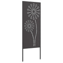 vidaXL Kertvédő vászon Fekete 50 x 140 cm Hidegen hengerelt acél
