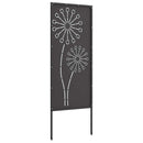 vidaXL Kertvédő vászon Fekete 50 x 140 cm Hidegen hengerelt acél