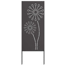 vidaXL Kertvédő vászon Fekete 50 x 140 cm Hidegen hengerelt acél