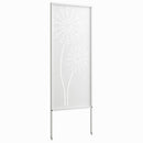 vidaXL Kertvédő vászon Fehér 50 x 140 cm Hidegen hengerelt acél