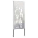 vidaXL Kertvédő vászon Virágos Ezüst 50 x 140 cm Rozsdamentes acél