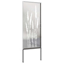 vidaXL Kertvédő vászon Virágos Ezüst 50 x 140 cm Rozsdamentes acél