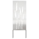 vidaXL Kertvédő vászon Virágos Ezüst 50 x 140 cm Rozsdamentes acél