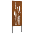 vidaXL Kertvédő vászon Virágos Rozsdás 50 x 140 cm Időjárásálló acél