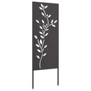 vidaXL Kertvédő vászon Fekete 50 x 140 cm Hidegen hengerelt acél