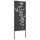 vidaXL Kertvédő vászon Fekete 50 x 140 cm Hidegen hengerelt acél