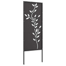 vidaXL Kertvédő vászon Fekete 50 x 140 cm Hidegen hengerelt acél