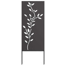 vidaXL Kertvédő vászon Fekete 50 x 140 cm Hidegen hengerelt acél