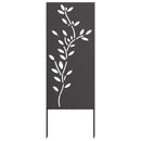 vidaXL Kertvédő vászon Fekete 50 x 140 cm Hidegen hengerelt acél