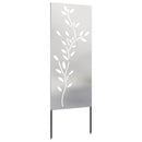 vidaXL Kertvédő vászon Virágos Ezüst 50 x 140 cm Rozsdamentes acél