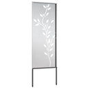 vidaXL Kertvédő vászon Virágos Ezüst 50 x 140 cm Rozsdamentes acél