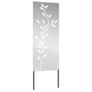 vidaXL Kertvédő vászon Virágos Ezüst 50 x 140 cm Horganyzott acél