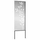 vidaXL Kertvédő vászon Virágos Ezüst 50 x 140 cm Horganyzott acél