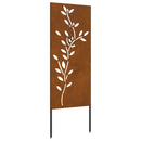 vidaXL Kertvédő vászon Virágos Rozsdás 50 x 140 cm Időjárásálló acél