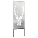 vidaXL Kertvédő vászon Állatnyomat Ezüst 50 x 140 cm Rozsdamentes acél