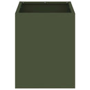 vidaXL Kerti cserép Oliva zöld 32 x 32 x 40 cm Hidegen hengerelt acél