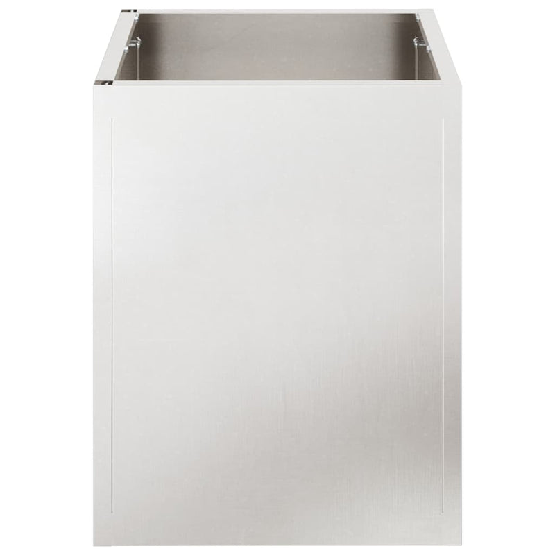 vidaXL Kerti cserép Ezüst Rozsdamentes acél