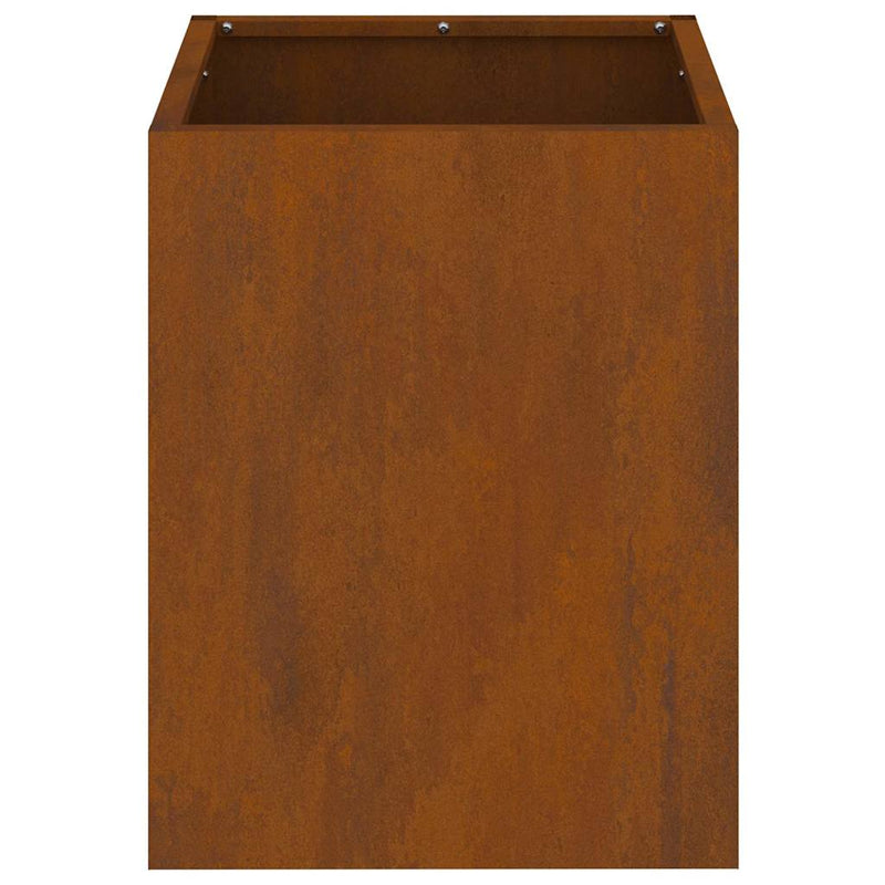 vidaXL Kerti cserép Barna 32 x 32 x 40 cm Idős acél