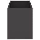 vidaXL Kerti cserép Fekete 50 x 32 x 40 cm Hidegen hengerelt acél