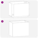 vidaXL Kerti cserép Ezüst 50 x 32 x 40 cm Rozsdamentes acél