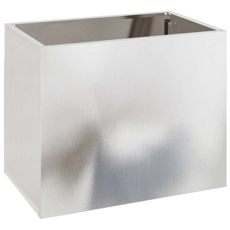 vidaXL Kerti cserép Ezüst 50 x 32 x 40 cm Rozsdamentes acél