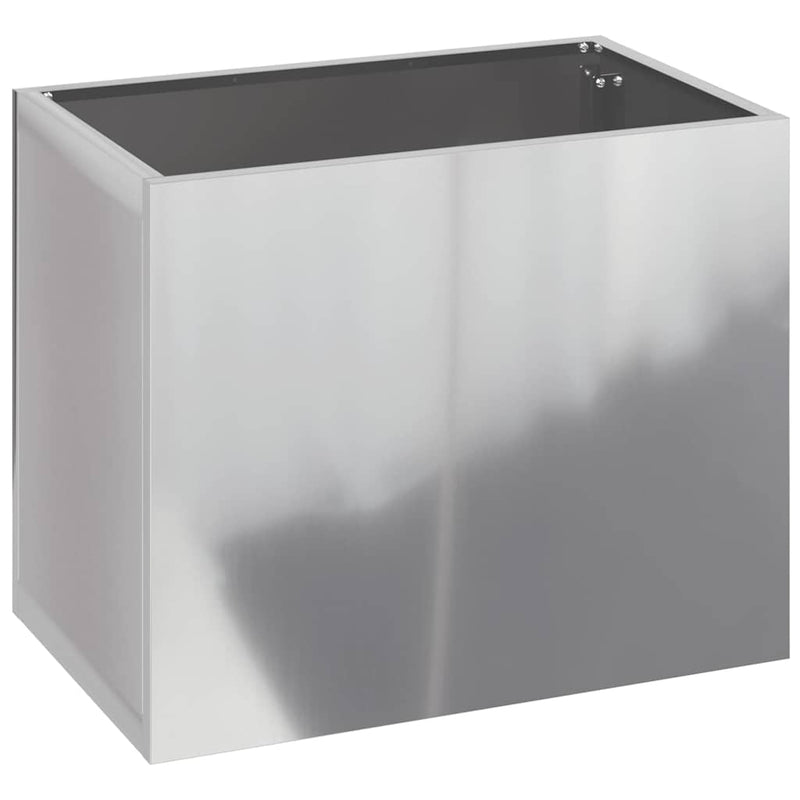 vidaXL Kerti cserép Ezüst 50 x 32 x 40 cm Horganyzott acél