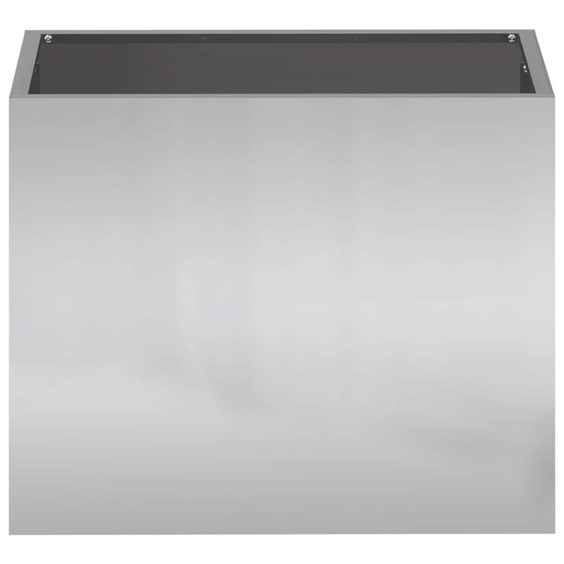vidaXL Kerti cserép Ezüst 50 x 32 x 40 cm Horganyzott acél