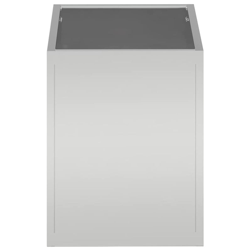 vidaXL Kerti cserép Ezüst 50 x 32 x 40 cm Horganyzott acél