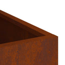vidaXL Kerti cserép Rozsdás 50 x 32 x 40 cm Időjárásálló acél