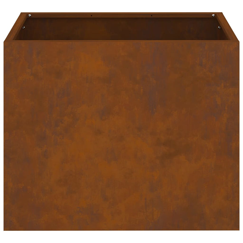 vidaXL Kerti cserép Barna 50 x 32 x 40 cm Idős acél