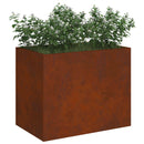 vidaXL Kerti cserép Rozsdás 50 x 32 x 40 cm Időjárásálló acél